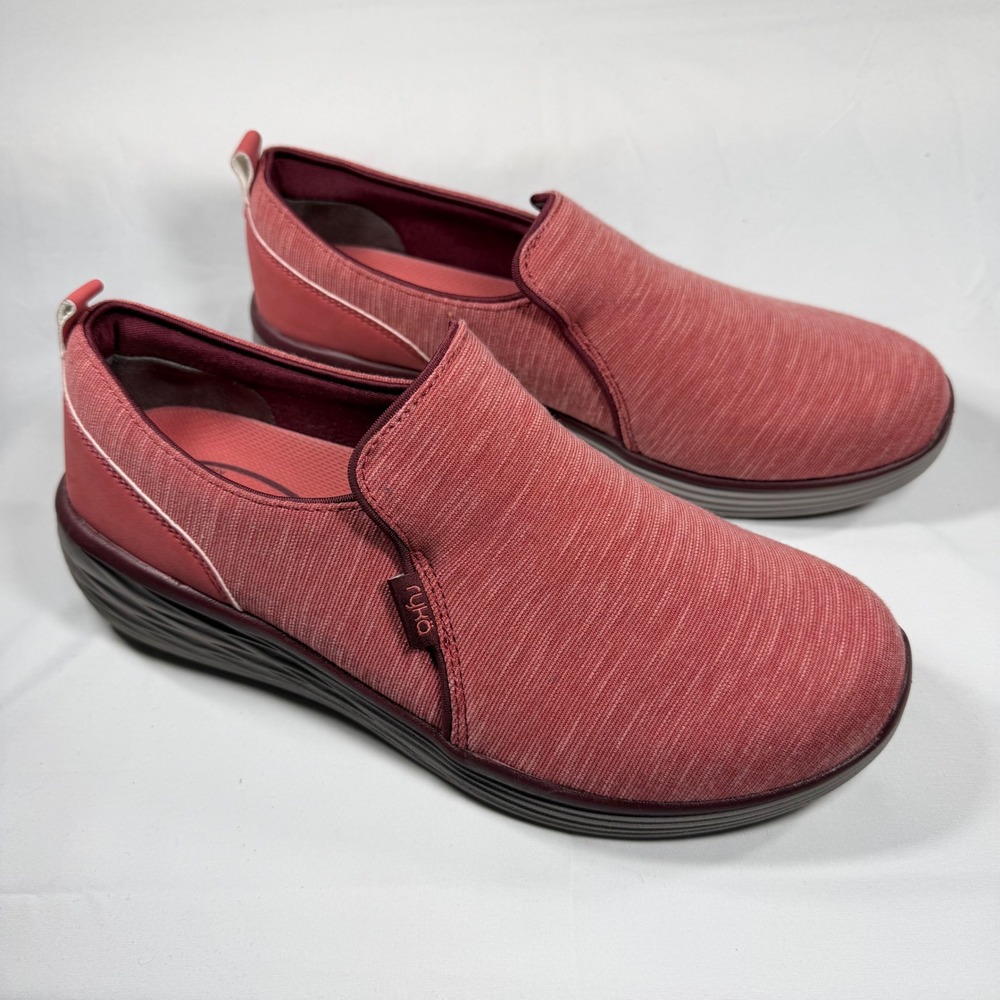 Ryka Stretch Natalie Slip On Mineral Red Walking Shoes Womens 11M Pink  Sneakers